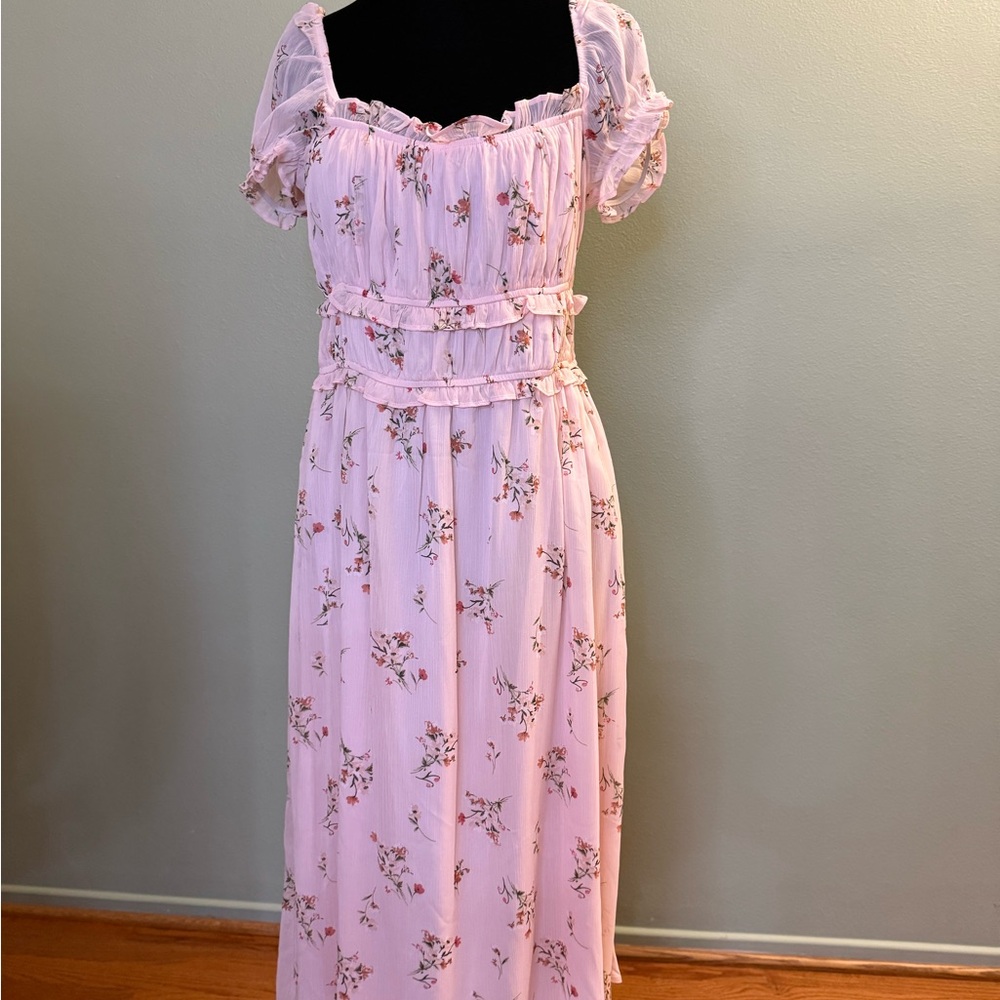 Floral Pink Dress size large NWT